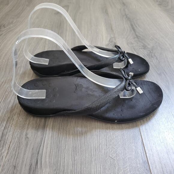 Vionic Shoes Womens Size 8 Thong Sandals Bow Slip On Comfort Orthotic Flip Flops - Picture 2 of 8